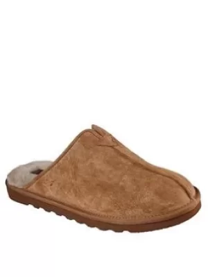 Skechers Renten Open Back Slipper, Tan, Size 7, Men