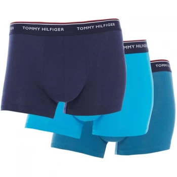 Tommy Bodywear 3 Pack Premium Essential Trunks - Blue