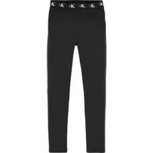 Calvin Klein Jeans Monogram Stripe Leggings - Black