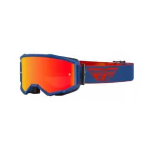 FLY Racing Zone Goggle Red Navy W Red Mirror Amber Lens