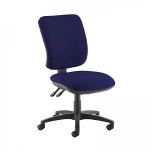 Senza high back operator chair with no arms - Ocean Blue