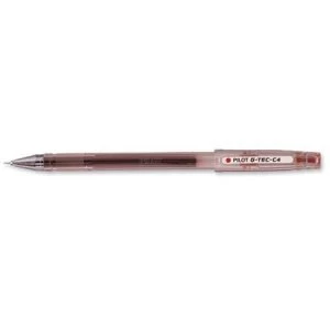 Pilot G Tec C4 Gel Rollerball Pen Micro 0.4mm Tip 0.2mm Line Red Pack of 12 Pens