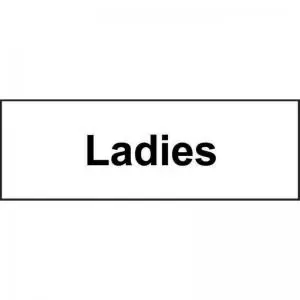 Ladies&rsquo; Sign; Self-Adhesive Vinyl; 300mm x 100mm