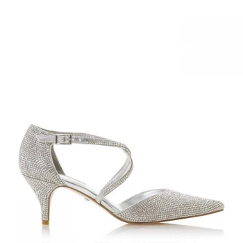 Dune London Captivated Heeled Sandals - Silver Synth