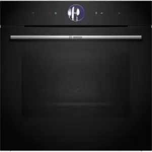 Bosch Series 8 HSG7364B1B Built In Electric Single Oven with added Steam Function - Black - A+ Rated
