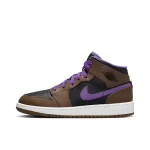 Jordan Air Jordan 1 Mid (Gs), Palomino/White-Wild Berry, size: 6, Unisex, Shoes grade school, DQ8423-215