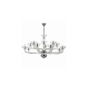 Ideal Lux Lighting - Ideal Lux Casanova - 16 Light Multi Arm Chandelier Clear Glass, E14