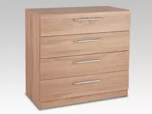 Harmony Holborn Oak 4 Drawer Chest of Drawers Flat Packed