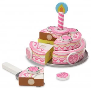 Melissa Doug Wooden Triple Layer Part Cake Set.