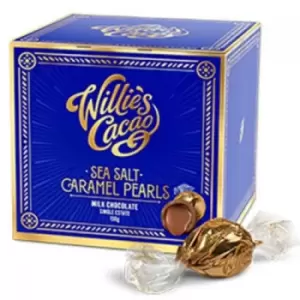 Willies Cacao Milk Chocolate Sea Salt Caramel Pearls - 150g