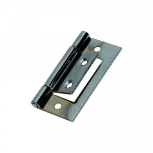 Wickes Flush Hinge - Chrome 51mm Pack of 2