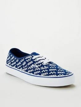 Vans UA Authentic - Blue , White/Gum, Size 9, Men