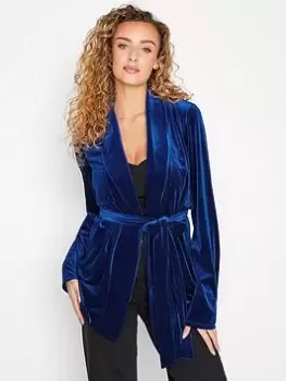 Long Tall Sally Bright Blue Velour Jacket, Blue, Size 22-24, Women