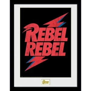 David Bowie Rebel Rebel Logo Collector Print