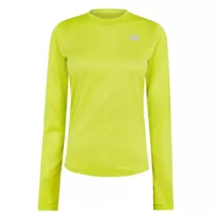 New Balance Accelerate Long Sleeve T Shirt Womens - Yellow