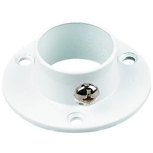 Wickes Interior Wardrobe Rail Super Deluxe Socket - 25mm White Pack of 2