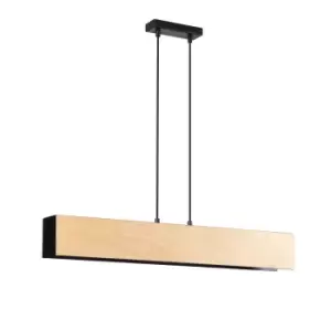 Carlo Black Bar Pendant Ceiling Light 3x E27