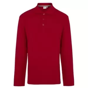 Boss Long Sleeve Tonal Polo Shirt Junior Boys - Red