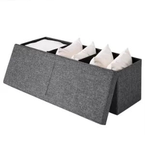 Storage Bench Dark Grey 115x38x38cm Foldable