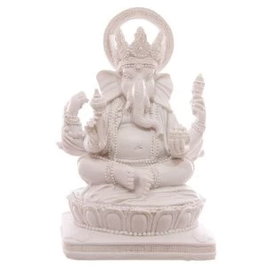 Decorative White Ganesh Figurine