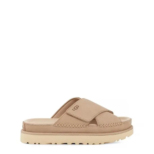 Ugg Goldenstar Cross Slides - Beige 5