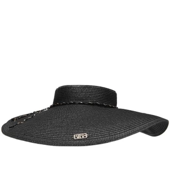 Biba Visor Straw Hat - Black