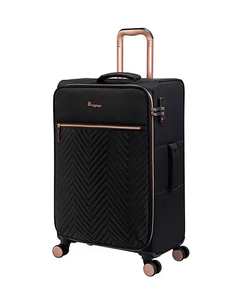 IT Luggage Bewitching VWWMB Medium Expandable Black Suitcase