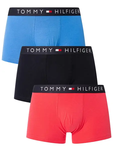 Tommy Hilfiger 3 Pack Original Trunks Laser Pink/Desert Sky/Blue Spell L