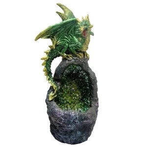 Emerald Crystal Guard Protecting Dragon Figure