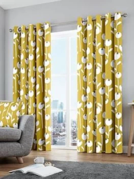 Fusion Alabar Lined Eyelet Curtains