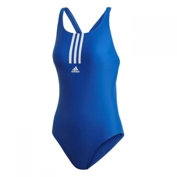 adidas SH3. RO Mid 3-Stripes Swimsuit Womens - Royal Blue / White