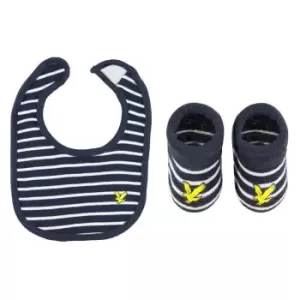 Lyle and Scott Bib and Bootie Set - White