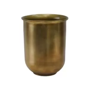 Ivyline Outdoor Hampton Antique Brass Metal Planter H:28 x W:27.5 Cm