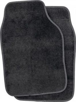 Universal Carpet Car Mat Pair Black