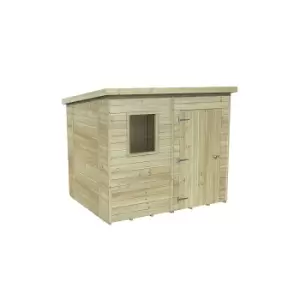 Forest Garden Timberdale 8X6 Pent Pressure Treated Tongue & Groove Solid Wood Shed With Floor (Base Included)