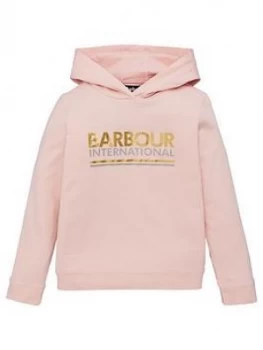 Barbour International Girls Apex Logo Hoodie - Pink