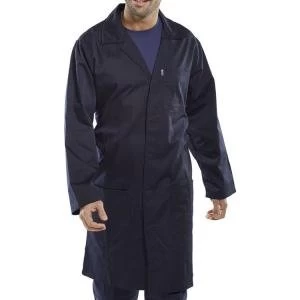 Click Workwear Poly Cotton Warehouse Coat 34" Navy Blue Ref PCWCN34