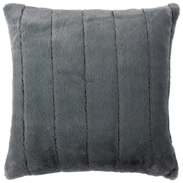 Empress Faux Fur Cushion Charcoal / 55 x 55cm / Polyester Filled