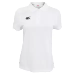 Canterbury Womens/Ladies Waimak Short Sleeve Pique Polo Shirt (14) (White)