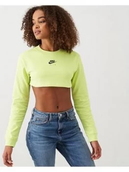 Nike Nsw Air Ls Crop Top - Limelight