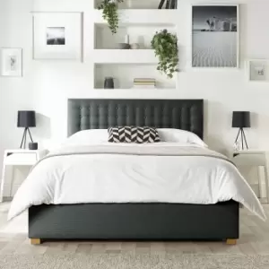 CL Opulence Twill Superking Ottoman Bedframe - Charcoal