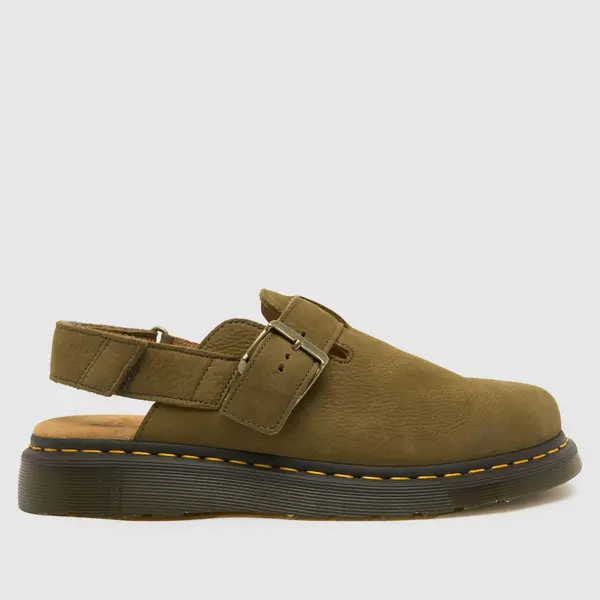 Dr. Martens Mens Jorge II Suede Mules - Muted Olive - UK 8