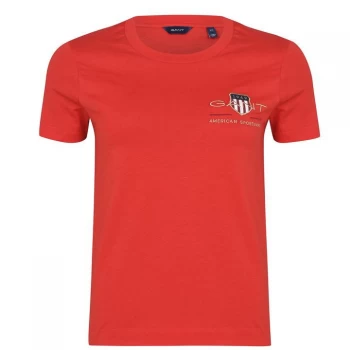 Gant Archive Shield Tee - 667 LAVA RED