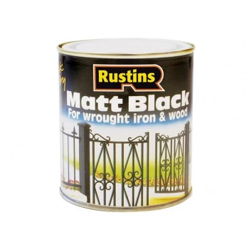 Rustins Matt Black Paint Quick Drying 2.5 Litre