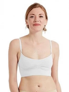 Pretty Polly Seamless Eco-Wear Bralette - White, Size S-M, Women