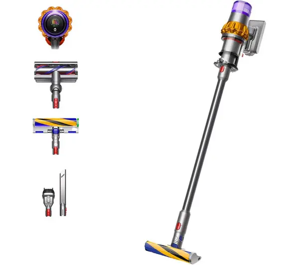 Dyson V15 Detect Absolute Cordless Vacuum Cleaner - Yellow & Nickel, Silver/Grey,Yellow 5025155081785