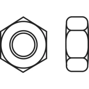 TOOLCRAFT 830405 Hexagonal nuts M2.5 DIN 934 Plastic 10 pc(s)