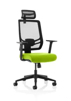 Ergo Twist Bespoke Fabric Seat Myrrh Green Mesh Back with Headrest