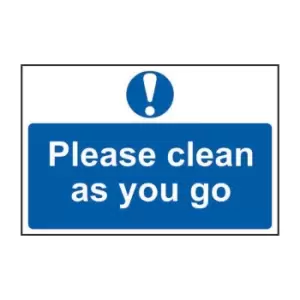 Please Clean As You Go - PVC (300 x 200mm)