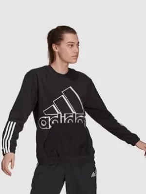 adidas Brand Love Sweat, Black, Size S, Women